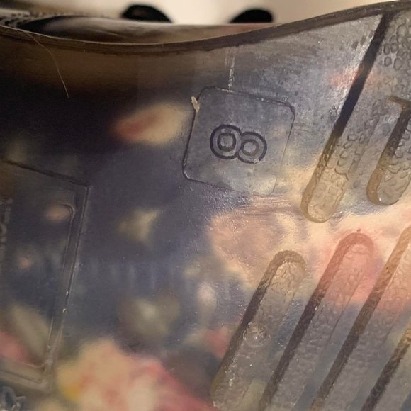 EUC Forever 21 Floral Lace Up Combat Boot Size 8 - Picture 5 of 6